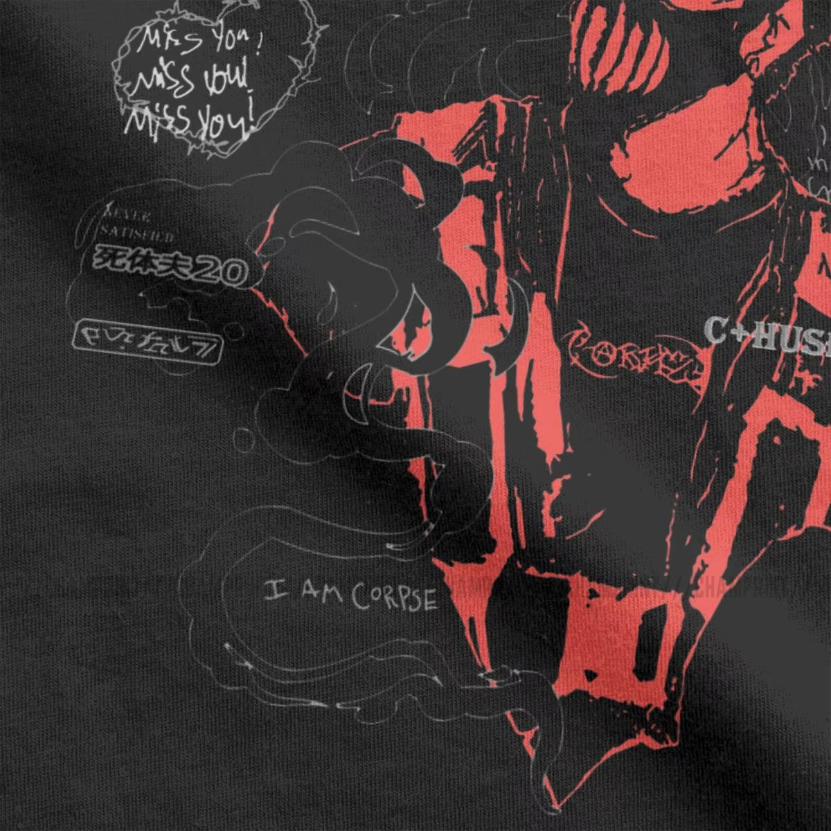 Corpse Husband Red T Shirt Men'S Cotton Humorous T-Shirts O Neck Tees Short Sleeve Clothes Graphic