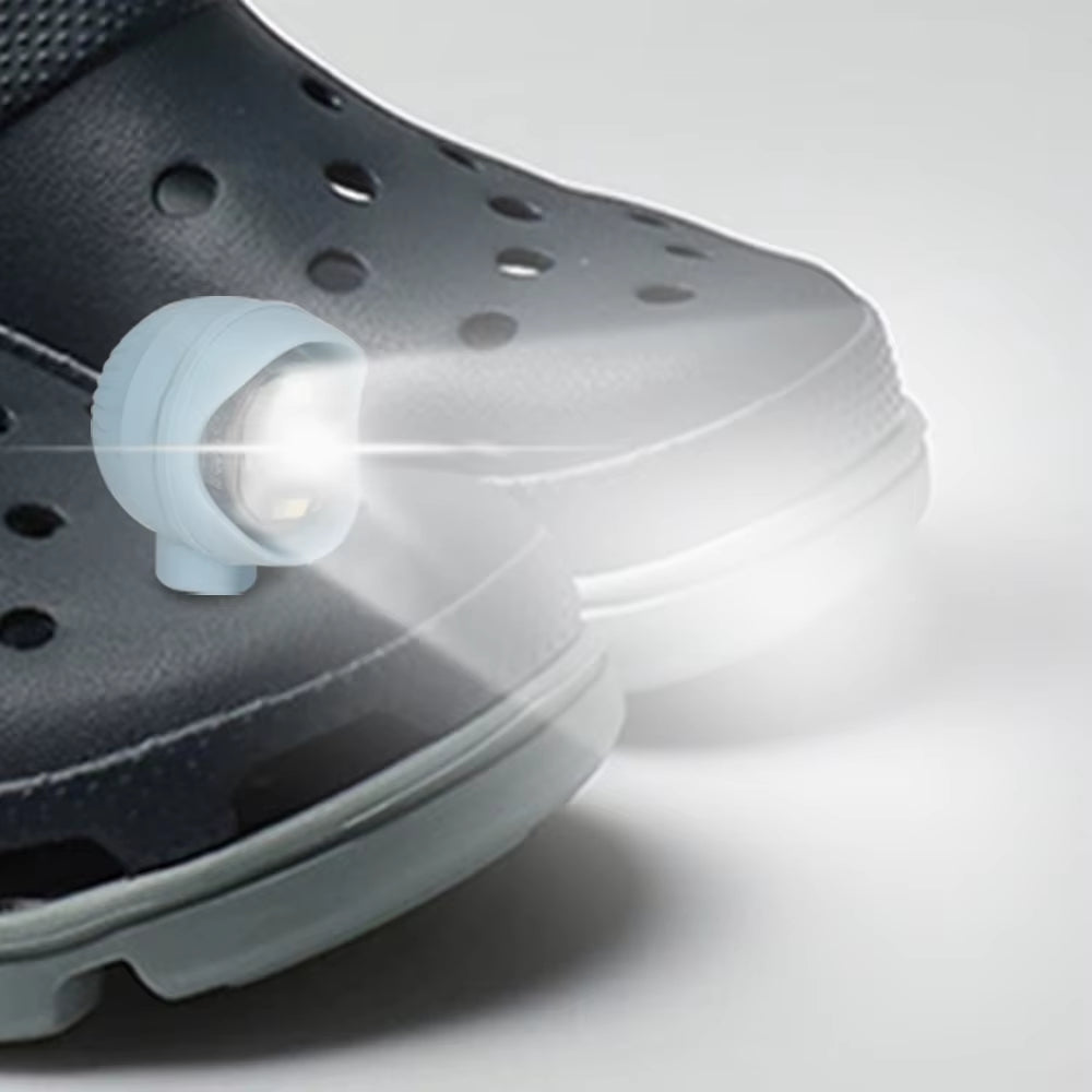 2Pcs PVC LED Shoe Lights Charms Accessories for Night Rides, Walks & Dog Walks,Shoes Charms, 3 Lighting Modes