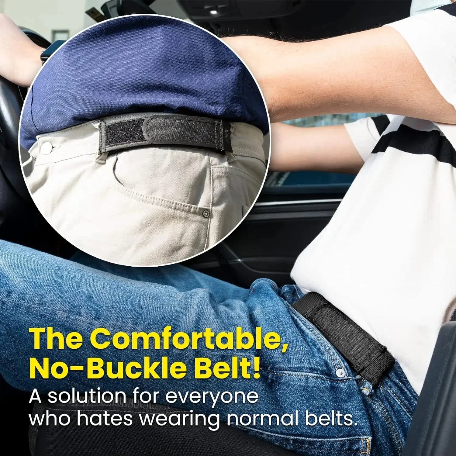 2Pc/1Pc New Buckle Free Waist Belts Men'S Ultra-Soft No Buckle Elastic Belts Fashion Comfortable Belt Loop Buckle-Free Belt